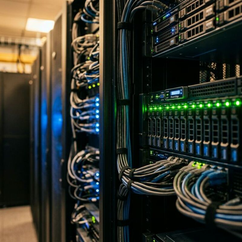 Operational infrastructure representing AI production readiness, monitoring, and rollback controls