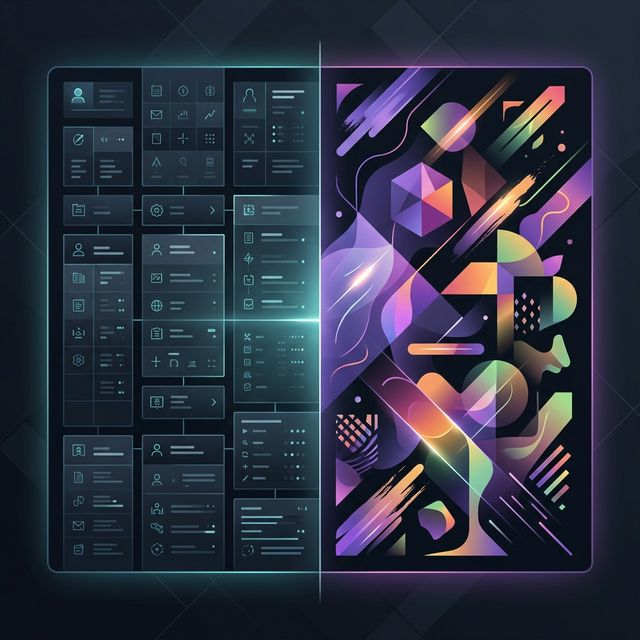 Abstract database structure vs creative expression