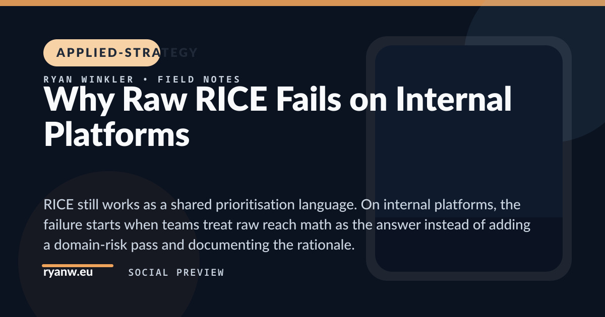 Fail Rice Why Raw RICE Fails on Internal Platforms — Ryan Winkler